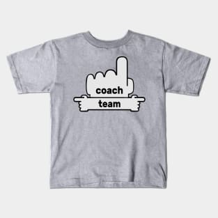 Hands Pointing - Text Art - Coach and Team Kids T-Shirt